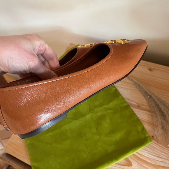 Tory Burch leather brown ballet slip on - Picture 4 of 8